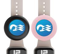 SPOMOX Princess Ocean Medallion Watch Adapter,[2 Pack] princess medallion holder for Princess Medallion Device in 2023 & 2024,Also for Apple Airtag Dog Collar Holde(Black/Pink), 0.9