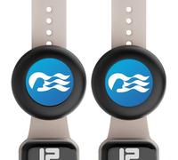 SPOMOX Princess Ocean Medallion Watch Adapter,[2 Pack] princess medallion holder for Princess Medallion Device in 2023 & 2024,Also for Apple Airtag Dog Collar Holde(Black+Black), 0.9