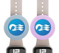 SPOMOX Princess Ocean Medallion Watch Adapter,[2 Pack] princess medallion holder for Princess Medallion Device in 2023 & 2024,Also for Apple Airtag Dog Collar Holde(Green/Purple), 0.9