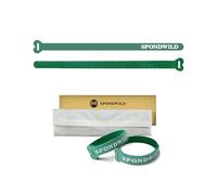 SPONDWILD 9.8 Inch Reusable Cable Ties - Adjustable Multi-Purpose Wire Ties for Home Office Cord Management(Green,60Pcs)