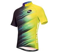 sponeed Bicycle Jersey Short Sleeve with Pocket Bike Clothes Shirts Tight Fit Biking Tops US XXL Black Yellow