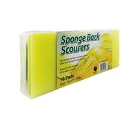Sponge Back Scourer 140x70x40mm (10 Pack) SBS100G