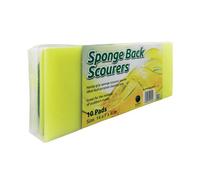 Sponge Back Scourer 140x70x40mm Pack of 10 VOW/SC.03/10