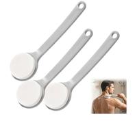 Sponge Bathing Brush with Long Handle - Gentle Exfoliator & Lotion Applicator for Back, Body & Sensitive Skin, Perfect for Elderly & Limited Mobility Users, Shower Brush for Men Women (3 PCS)