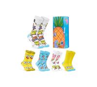 SpongeBob Mens Socks Pack of 5 Crew Socks for Men Teenagers Soft Breathable Work Sports Casual - Size 6-10 Mens Gifts (Multi, 6.5/10.5 UK)