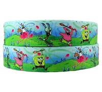 Sponge Bob Squarepants Jelly Fishing 1" Wide Repeat Ribbon Sold in Yard Lots (3 Yards)