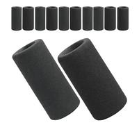 Sponge Cover Insulated Co2 Inflator Sleeve 12pcs | Black Textured Surface, Improved Wet Grip, Protects Co2 Cylinders during Bike Tyre Repair