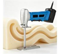 Sponge Cutter - Twin Counter-Reciprocating Blade, Low Vibration, Tool-Free Blade Change for Upholstery Foam, 12in Cutting Length