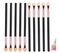 Sponge Eyeshadow Brush Set - 10Pcs Double-Sided Washable Reusable Eyeshadow Applicators for Women - Portable Professional Eye Shadow Makeup Tools for Precision Blending Application