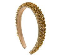 Sponge Full Diamond Headband Pressed Headband Women'S Shiny Hair Accessory, Gold