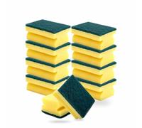 Sponge Heavy Duty Scrub Sponge Dual Sided Dish Scrubber Easy Grip Sponge Scourers Washing Up Sponges Dishwashing Sponges For Kitchen Bathroom Home Cleaning Essentials (Pack of 10)