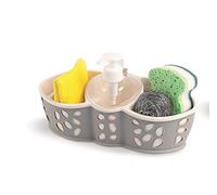 Sponge Holder Brush Storage Liquid Soap Dispenser Pump for Bathroom Kitchen Hotel Sink Caddy Basket Organiser