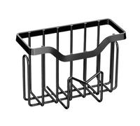 Sponge Holder for Kitchen Sink - 17.5x9.5x12cm No Punching Stainless Steel Rack, Suction Cup Organizer Shelf | for Scrubber Cleaning Cloths Scouring Pad Apartment Home Bathroom Rental Space