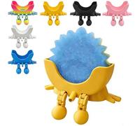 Sponge Holder for Kitchen Sink 3D Printed Sponge Holder Universal Fast Drying Drainage Bathroom Countertop Organizer Kitchen Sink Accessories Organizer Storage Utility Declutter Gadgets (Yellow)