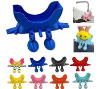 Sponge Holder for Scrub with Drainage, 3D Cute Hanging Smiley Sponge Holder with Drainage, Keeps Your Sponge Dry & Smiling Funny Stand for Kitchen Sink for Daddy & Mummy (Blue, 2PCS)