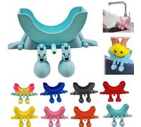 Sponge Holder for Scrub with Drainage, 3D Cute Hanging Smiley Sponge Holder with Drainage, Keeps Your Sponge Dry & Smiling Funny Stand for Kitchen Sink for Daddy & Mummy (Light Blue, 1 PCS)