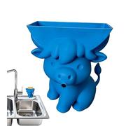 Sponge Holder for Sink - 14cm Cute Drying Organizer | Cow Rack Kitchen Storage, ABS Drainage Tray, for Home Apartment Bathroom Counter Cabinet Dorm Restaurant Hotel RV