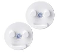 Sponge Holder, Sink Caddy w/ Suction Cup Installation, Sponge Organizer for Kitchen/ Bathroom Sink, Self Draining, Dishwasher Safe for Holding Smiley Sponges(Sponges Not Included), White(2-Pack)