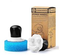 Sponge Hub Handle for Scrub Daddy Sponges | Ergonomic Palm Brush Holder for Oven, Stove, Bathroom - 2 Pack (Sponges Not Included)