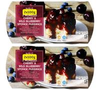 Sponge Puddings with Morello Cherry & Blueberry Markandspencers (4x100g)