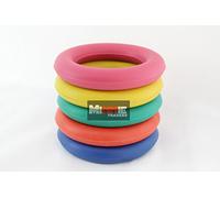 Sponge Rubber Quoits Hoop Colored Rings set of 5 Traditional Fun Play Throw Game