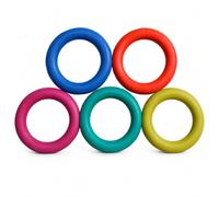Sponge Rubber Quoits Hoop Coloured Rings Set of 5, Traditional Throwing Game | Ring Toss Outdoor Garden Game| Hoopla Party Game, Beach & Camping Fun