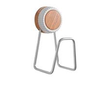 Sponge Silver Dish Rag Holder for Kitchen Sink, Suction Cup Multi-functional Pot Lid Storage Rack(Wood)