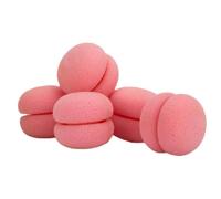 Sponge Sleep Hair Roll Pink Yellow Overnight Heatless Wave Styling | Breathable elastic sponge hair styling balls in dual shades create soft natural waves overnight without heating tools