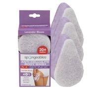 Spongeables Anti Cellulite Body Wash in a 20+ Wash Sponge Lavender 3 Count