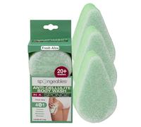 Spongeables Anti-Cellulite Body Wash in a Sponge, Fresh Aloe Scent, Spa Cellulite Massager, Moisturizer and Exfoliator, 20+ Washes, 4 oz Sponge, Pack of 3