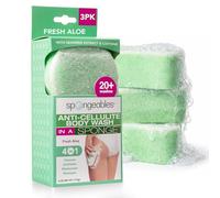 Spongeables Anti-Cellulite Body Wash in a Sponge, Fresh Aloe Scent, Spa Cellulite Massager, Moisturizer and Exfoliator, 20+ Washes, 4 oz Sponge, Pack of 3