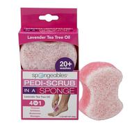 Spongeables Pedi Scrub Foot Buffer 20+ Washes, Lavender Tea Tree Oil Aromatherapy, 2-Ounce