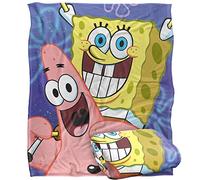 Spongebob and Patrick Cropped Silky Touch Super Soft Throw Blanket 152 X 127 cm