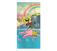 Jerry Fabrics SpongeBob SquarePants ''Tropical Duo'' Bath & Beach Towel 70x140 cm | 100% Cotton Terry Towel | Soft Absorbent Kids Pool Beach Towel | Official SpongeBob Merchandise