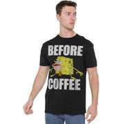 Spongebob Before Coffee Meme Unisex T Shirt, Black, Small