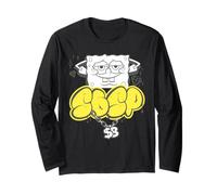 Spongebob Bling Diamond Gold Logo Hip Hop Rap Icon Stencil Long Sleeve T-Shirt