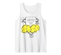 Spongebob Bling Diamond Gold Logo Hip Hop Rap Stencil Icon Tank Top