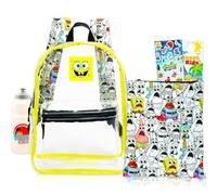 Spongebob Clear Mini Backpack for Stadium Events Bundle
