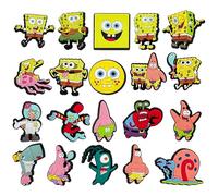 Spongebob Croc Charms, 20 pcs Spongebob Shoe Charms, Cartoon Cute Durable DIY Shoe Accessories for Kids Teens Adults Party Gifts