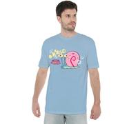 Spongebob Gary The Snail Unisex T Shirt, Light Blue, Large