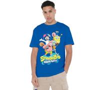 Spongebob Group Shot Unisex T Shirt, Royal Blue, X-Large