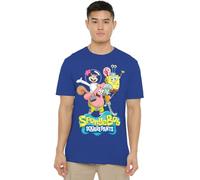 Spongebob Group Shot Unisex T Shirt, Royal Blue, X-Large