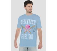 Spongebob Jellyfish Fields Unisex T-Shirt, Light Blue | Size: Large Spongebob Light Blue L