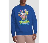 Spongebob Men's Group Shot Crew Sweatshirt, Royal Blue | Size: 2XL Spongebob Royal 2XL