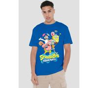 Spongebob Men's Group Shot T-Shirt, Royal Blue | Size: 4XL Spongebob Royal 4XL