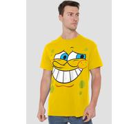 Spongebob Men's Guilty Face Unisex Adult T-Shirt, Yellow, XXXX in Yellow | Size: XL Spongebob Yellow XL