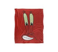 Spongebob Mr. Krab Face Silky Touch Super Soft Throw Blanket 152 X 127 cm in White Spongebob White 152 X 127 cm