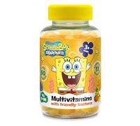 Spongebob Multivitamin Gummies, Daily Vitamins with Essential Nutrients, Fun & Tasty Chewable Supplement, Tropical Flavour, Pack of 60 Gummies