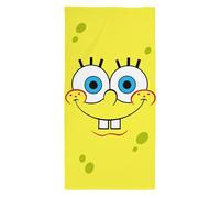 Spongebob Officially Licenced Kids Towel | Super Soft Feel, Squared Design With Spongebob, Patrick, Squidward, Mr Krabs | Perfect The Home, Bath, Beach & Swimming Pool | 70cm x 140cm