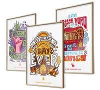 SpongeBob Quotes Poster Set - 3 Artful DIN A4 Typography Pictures with Quotes from SpongeBob, Patrick & Mr. Krabs - Pop Culture Wall Decoration for Adults & Fans